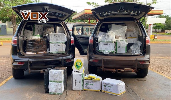 Guaíra – BPFron faz apreensão de 340 kg de agrotóxicos contrabandeados